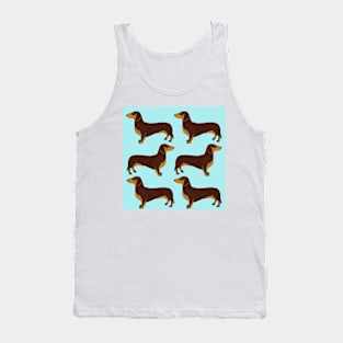 Sausage dogs (daschund) blue Tank Top